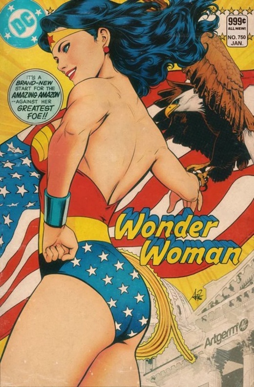 impresionante portada para  Wonder Woman #750